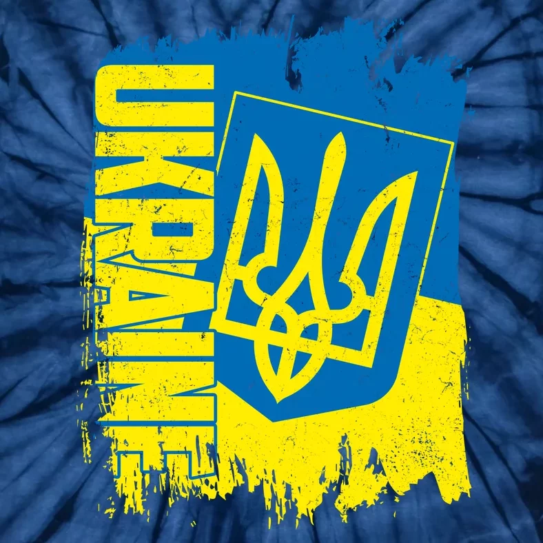 Distressed Ukraine Flag Stand With Support Ukraine Tie-Dye T-Shirt