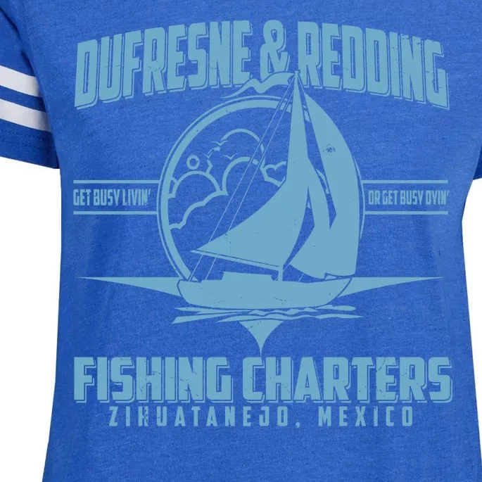 Dufresne And Redding Fishing Charters Zihuatanejo Mexico Enza Ladies Jersey Football T-Shirt