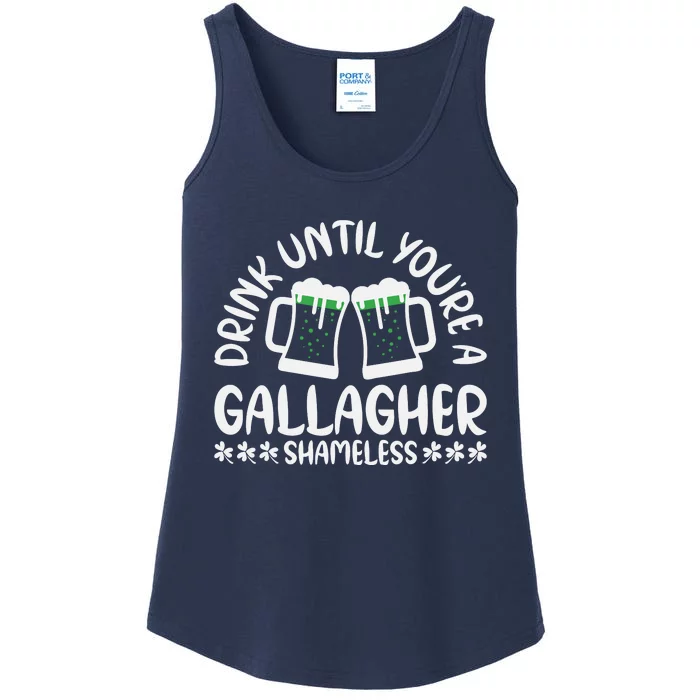 Drink Until Gallagher Cool Funny St Patricks Day Ladies Essential Tank