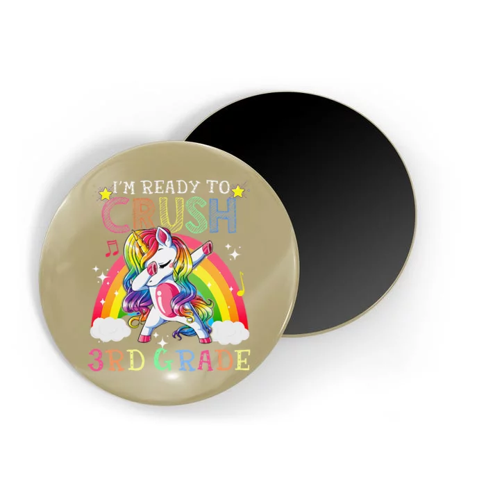 Dabbing Unicorn Im Ready To Crush 3rd Grade Back To School Magnet