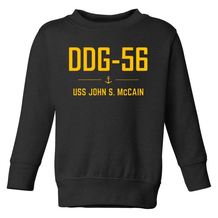 Ddg56 Uss John S. Mccain Toddler Sweatshirt