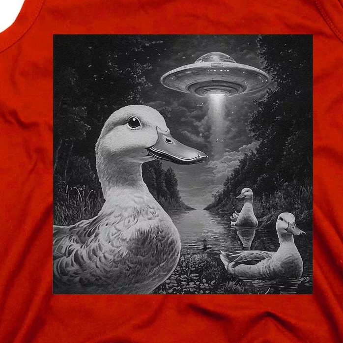 Ducks & Ufos Lakeside Encounter Funny Duck Lover Tank Top