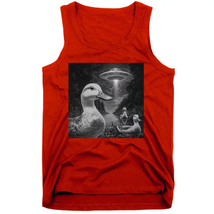 Ducks & Ufos Lakeside Encounter Funny Duck Lover Tank Top