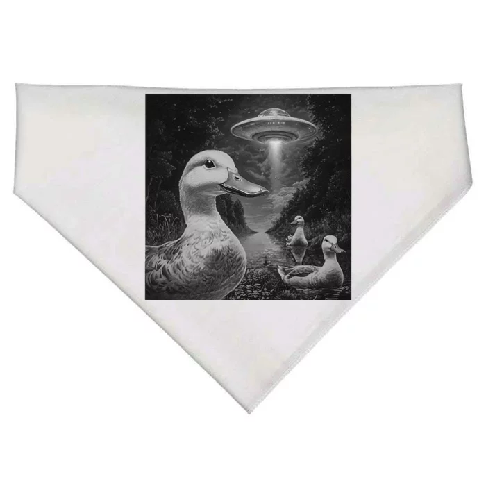 Ducks & Ufos Lakeside Encounter Funny Duck Lover USA-Made Doggie Bandana