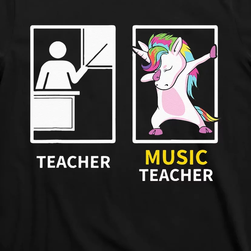 Dabbing Unicorn Music Teacher Gift T-Shirt