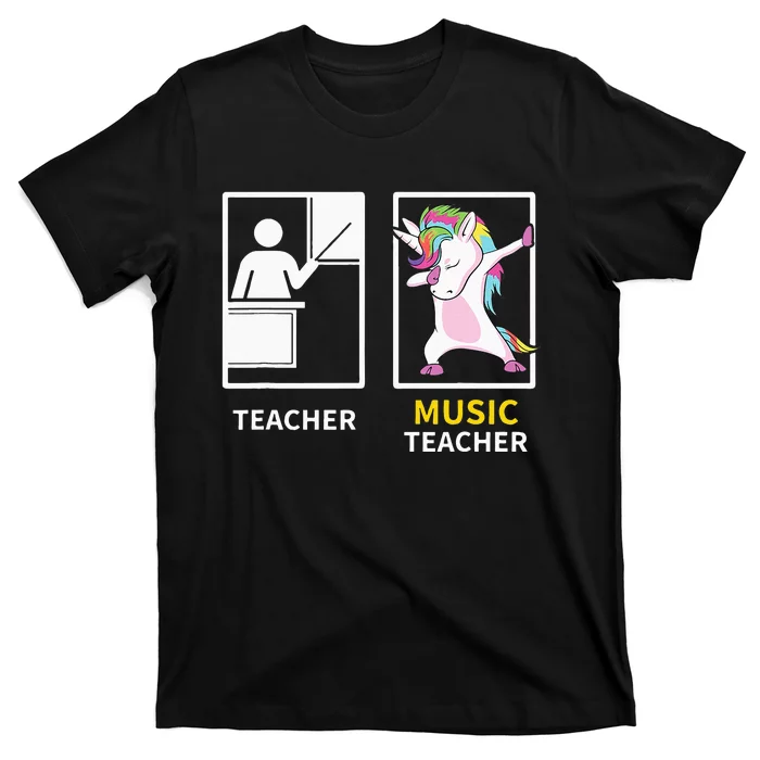 Dabbing Unicorn Music Teacher Gift T-Shirt