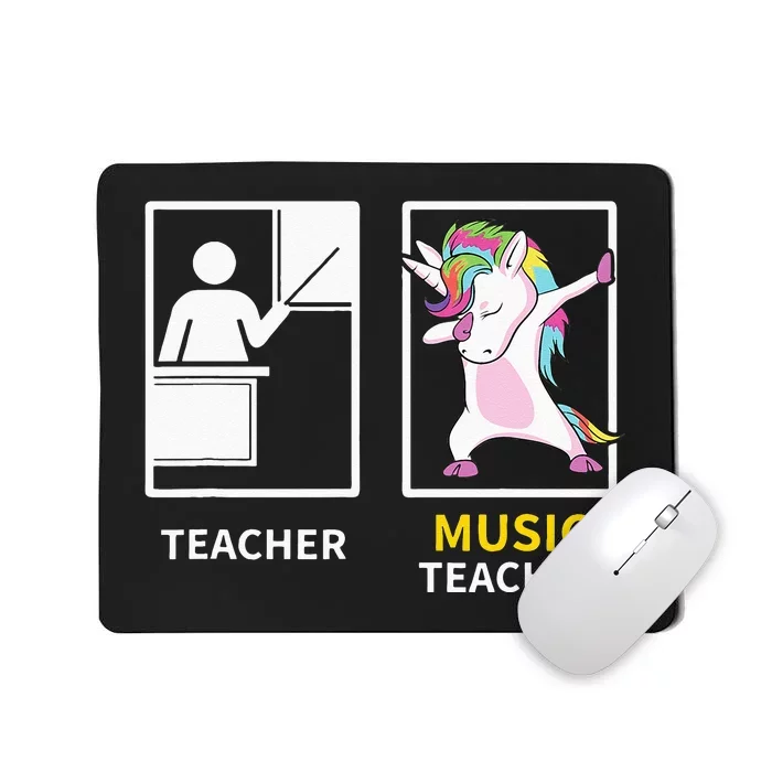 Dabbing Unicorn Music Teacher Gift Mousepad