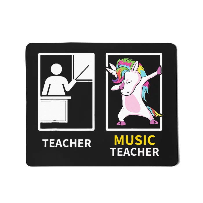 Dabbing Unicorn Music Teacher Gift Mousepad