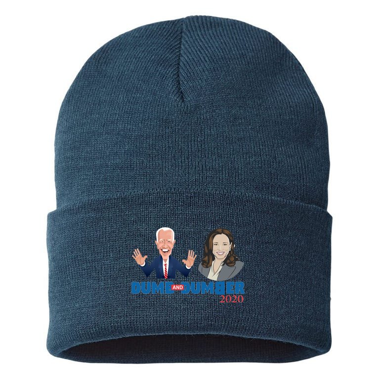 Dumb and Dumber 2020 Joe Biden Kamala Harris President Funny Sustainable Knit Beanie