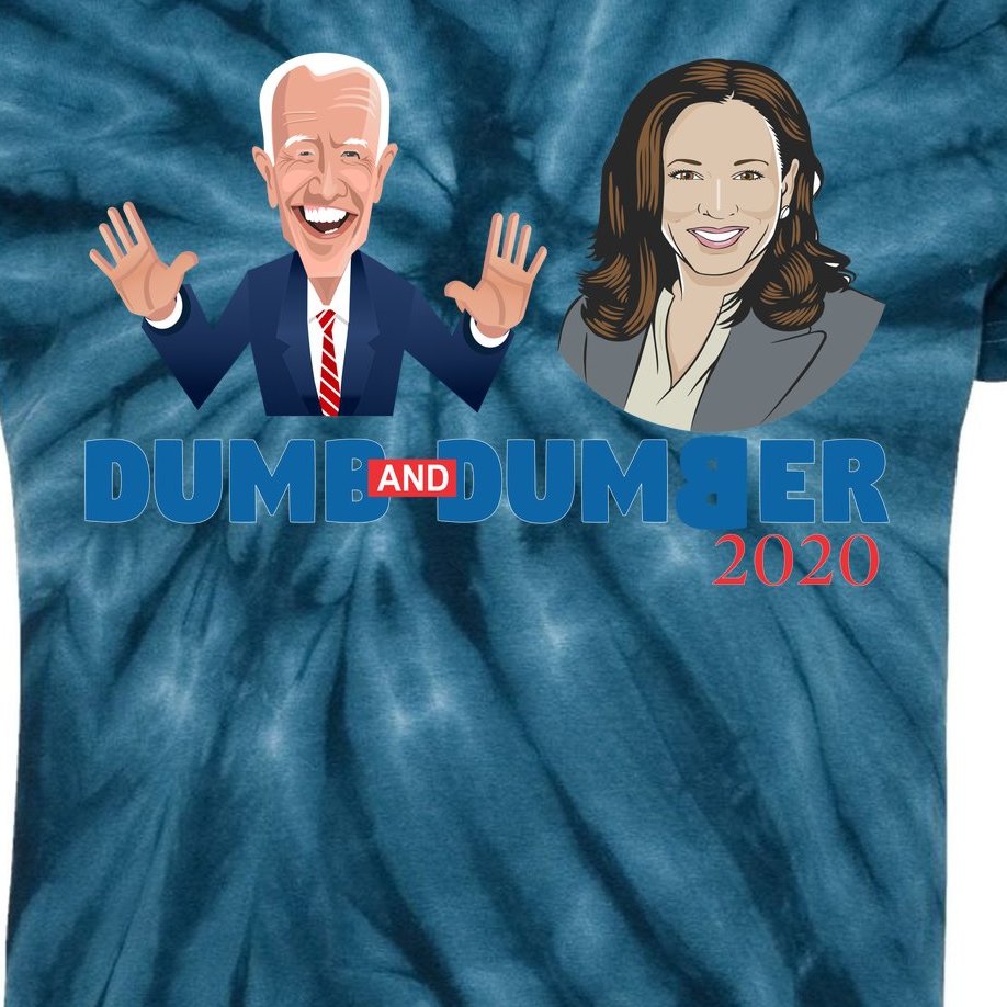 Dumb and Dumber 2020 Joe Biden Kamala Harris President Funny Kids Tie-Dye T-Shirt