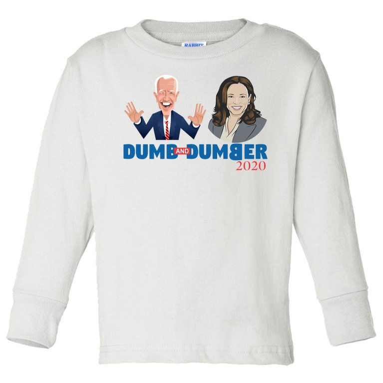 Dumb and Dumber 2020 Joe Biden Kamala Harris President Funny Toddler Long Sleeve Shirt