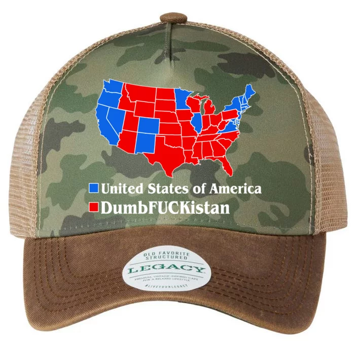 DumbFUCKistan Vs. United States of America Election Map Democrats Legacy Tie Dye Trucker Hat