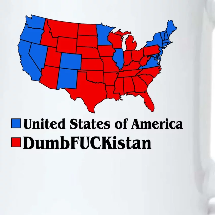 DumbFUCKistan Vs. United States of America Election Map Democrats Black Color Changing Mug