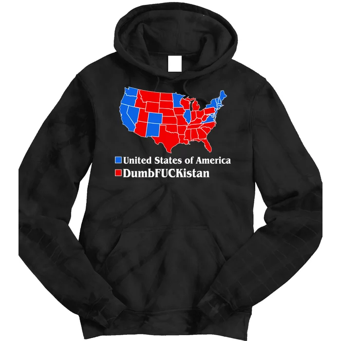 DumbFUCKistan Vs. United States of America Election Map Democrats Tie Dye Hoodie