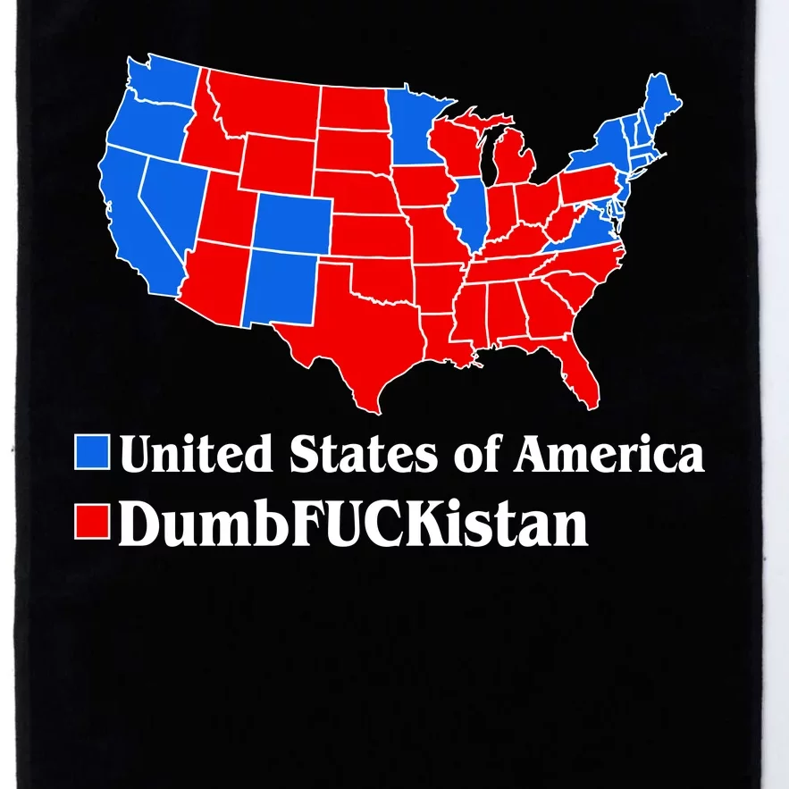 DumbFUCKistan Vs. United States of America Election Map Democrats Platinum Collection Golf Towel