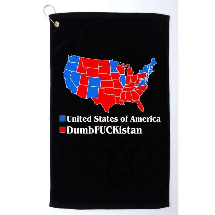 DumbFUCKistan Vs. United States of America Election Map Democrats Platinum Collection Golf Towel