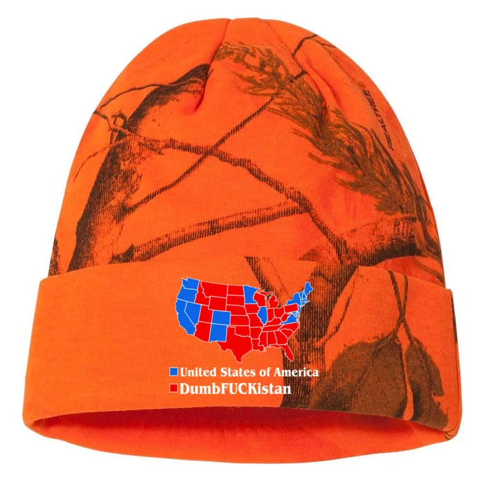 DumbFUCKistan Vs. United States of America Election Map Democrats Kati - 12in Camo Beanie