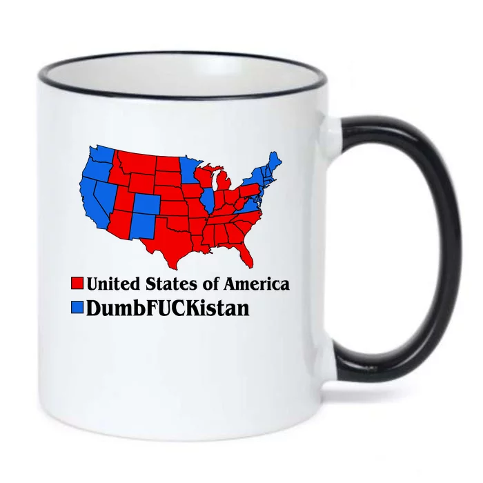 DumbFUCKistan Vs. United States of America Election Map Republicans Black Color Changing Mug