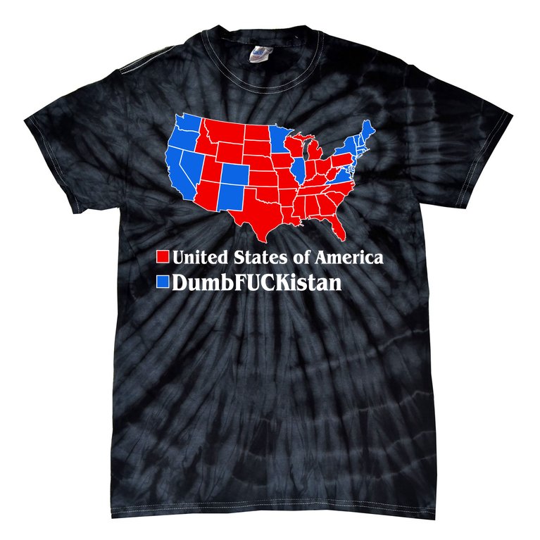 DumbFUCKistan Vs. United States of America Election Map Republicans Tie-Dye T-Shirt