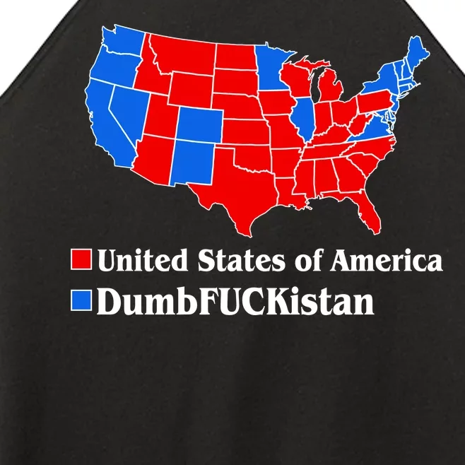 DumbFUCKistan Vs. United States of America Election Map Republicans Women’s Perfect Tri Rocker Tank