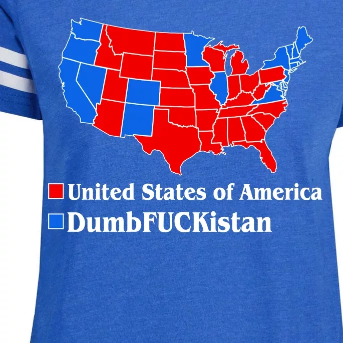 DumbFUCKistan Vs. United States of America Election Map Republicans Enza Ladies Jersey Football T-Shirt