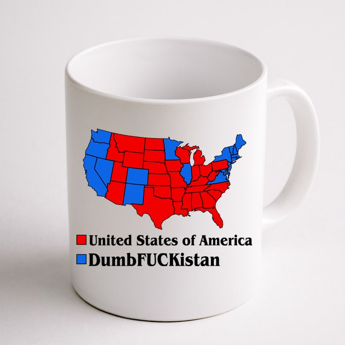 DumbFUCKistan Vs. United States of America Election Map Republicans Front & Back Coffee Mug