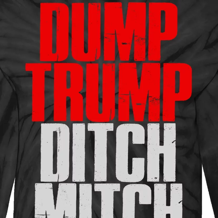 Dump Trump Ditch Mitch Disbar Barr Tie-Dye Long Sleeve Shirt