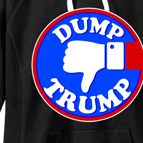 Dump Trump Emblem Women's Fleece Hoodie