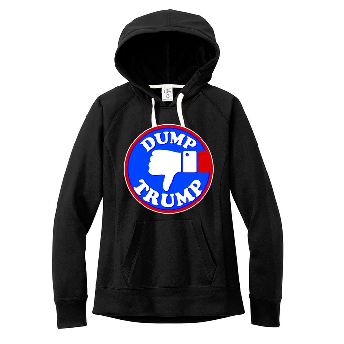 Dump Trump Emblem Women's Fleece Hoodie