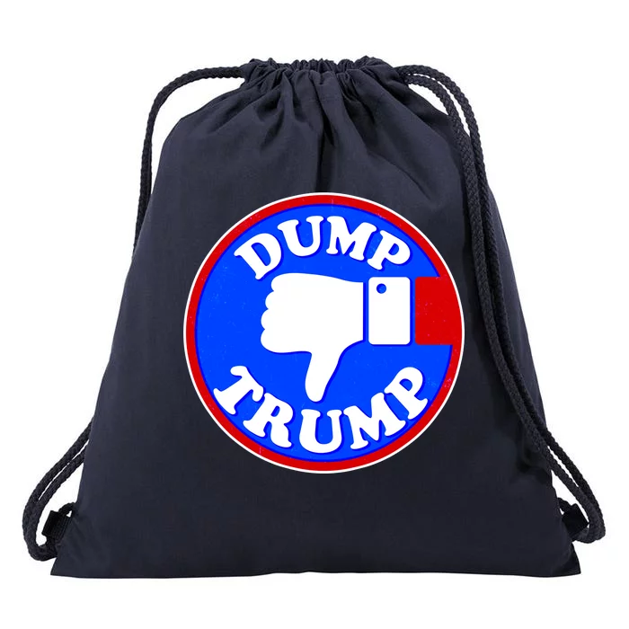 Dump Trump Emblem Drawstring Bag