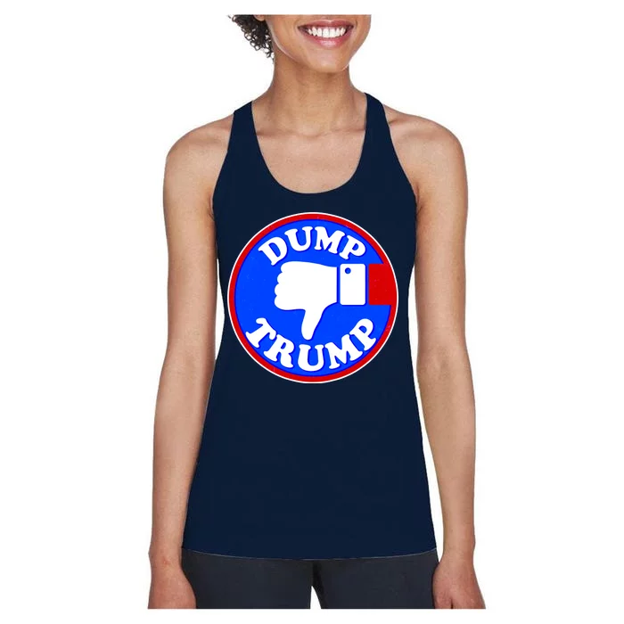 Dump Trump Emblem Women's Racerback Tank