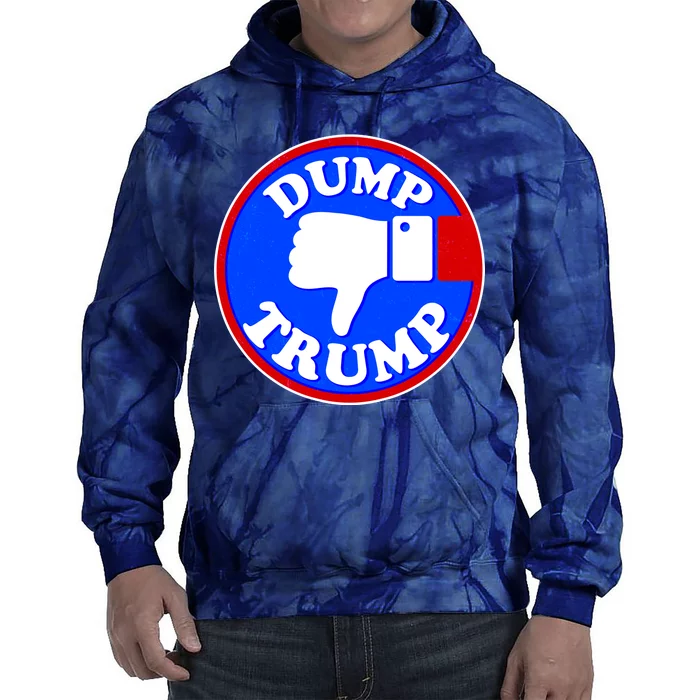 Dump Trump Emblem Tie Dye Hoodie