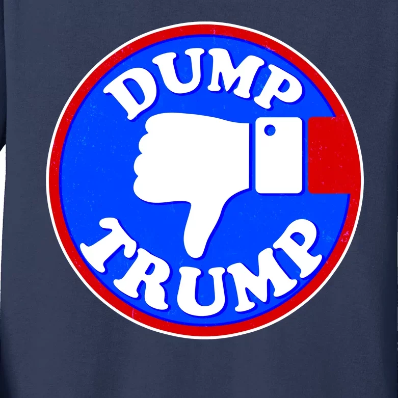 Dump Trump Emblem Kids Long Sleeve Shirt