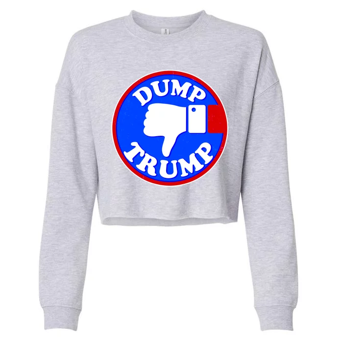 Dump Trump Emblem Cropped Pullover Crew