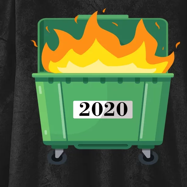 Dumpster Fire 2020 Sucks Worst Year Hooded Wearable Blanket