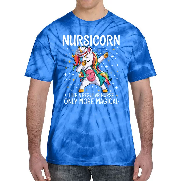 Dabbing Unicorn Nursicorn Funny Nurse Gift Cna Rn Great Gift Tie-Dye T-Shirt