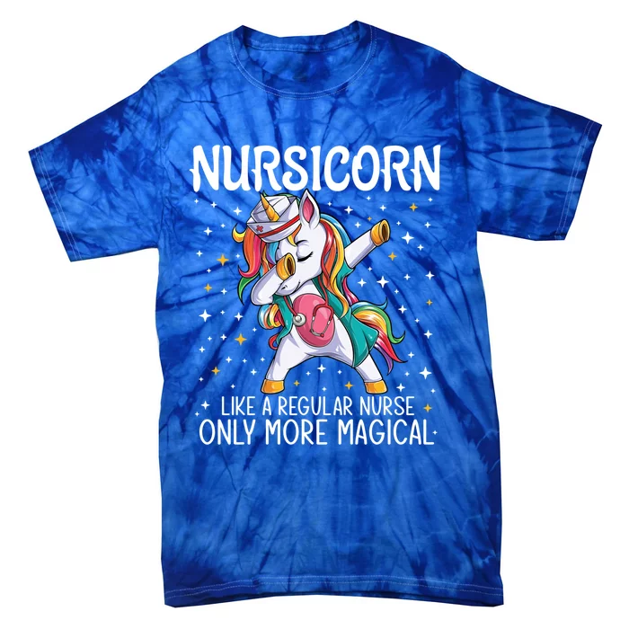 Dabbing Unicorn Nursicorn Funny Nurse Gift Cna Rn Great Gift Tie-Dye T-Shirt