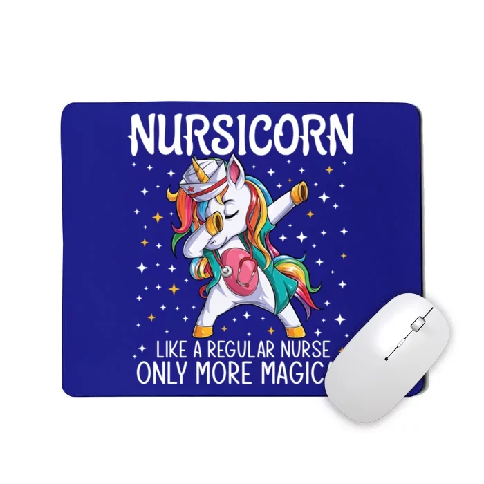 Dabbing Unicorn Nursicorn Funny Nurse Gift Cna Rn Gift Mousepad