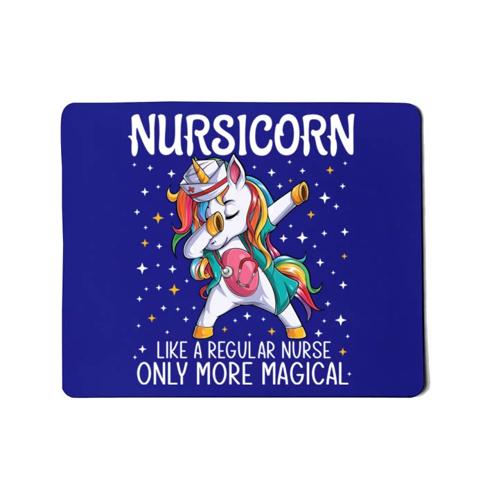 Dabbing Unicorn Nursicorn Funny Nurse Gift Cna Rn Gift Mousepad