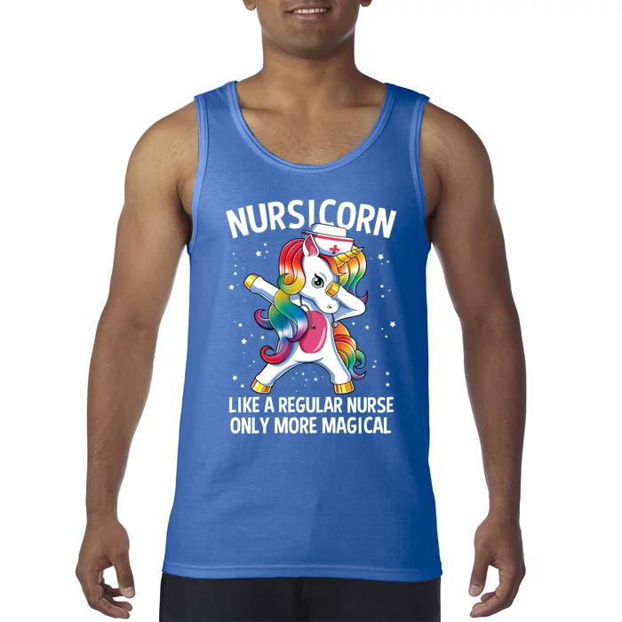 Dabbing Unicorn Nursicorn Funny Nurse Cool Gift Tank Top