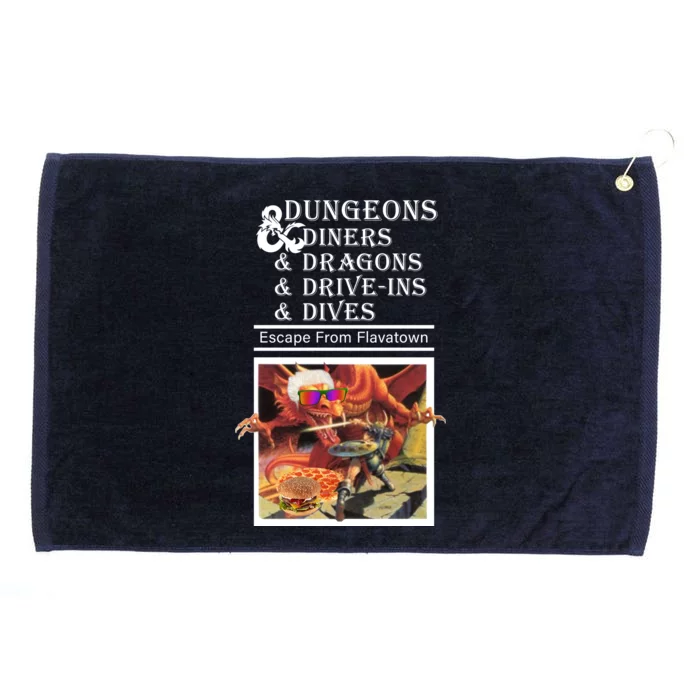 Dungeons & Diners & Dragons & Drive-Ins & Dives Grommeted Golf Towel