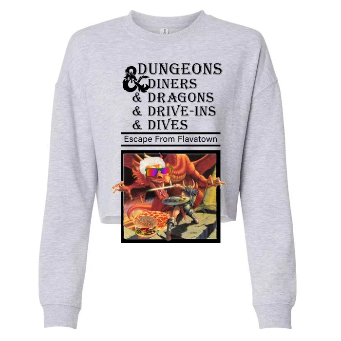 Dungeons & Diners & Dragons & Drive-Ins & Dives Cropped Pullover Crew