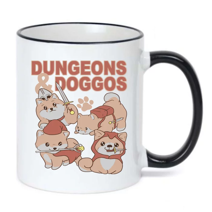 Dungeons & Doggos Cute Black Color Changing Mug