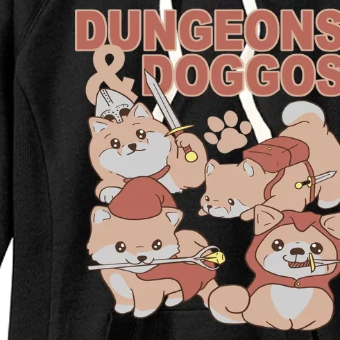 Dungeons & Doggos Cute Women's Fleece Hoodie