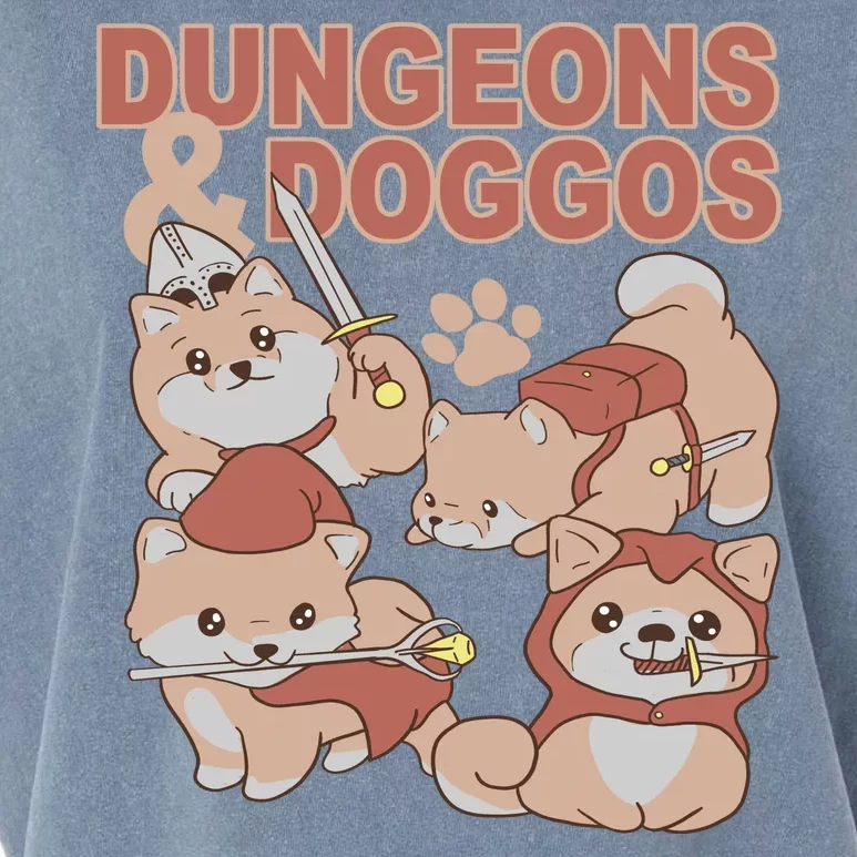 Dungeons & Doggos Cute Garment-Dyed Women's Muscle Tee