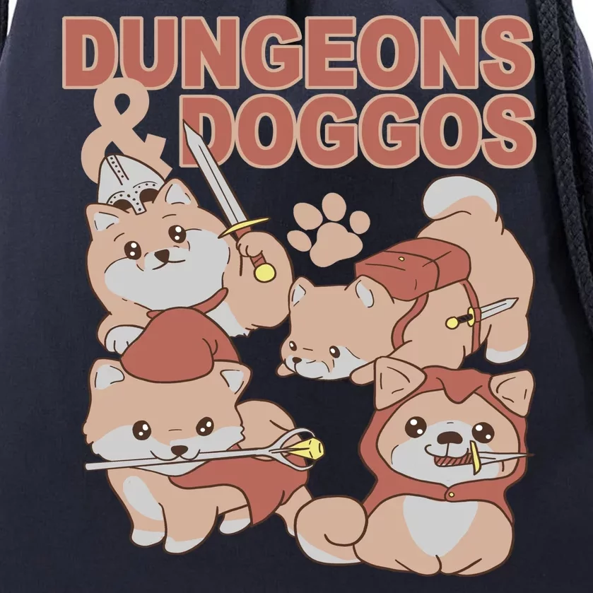 Dungeons & Doggos Cute Drawstring Bag