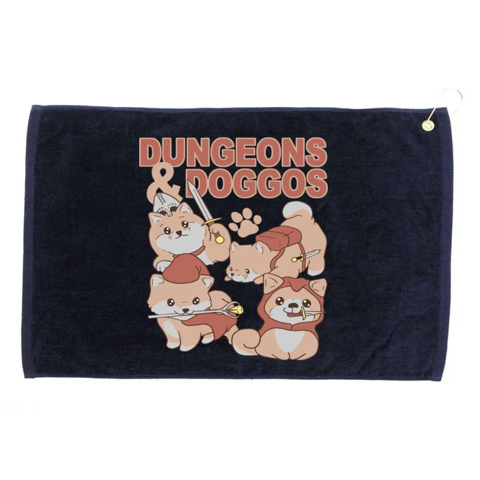 Dungeons & Doggos Cute Grommeted Golf Towel