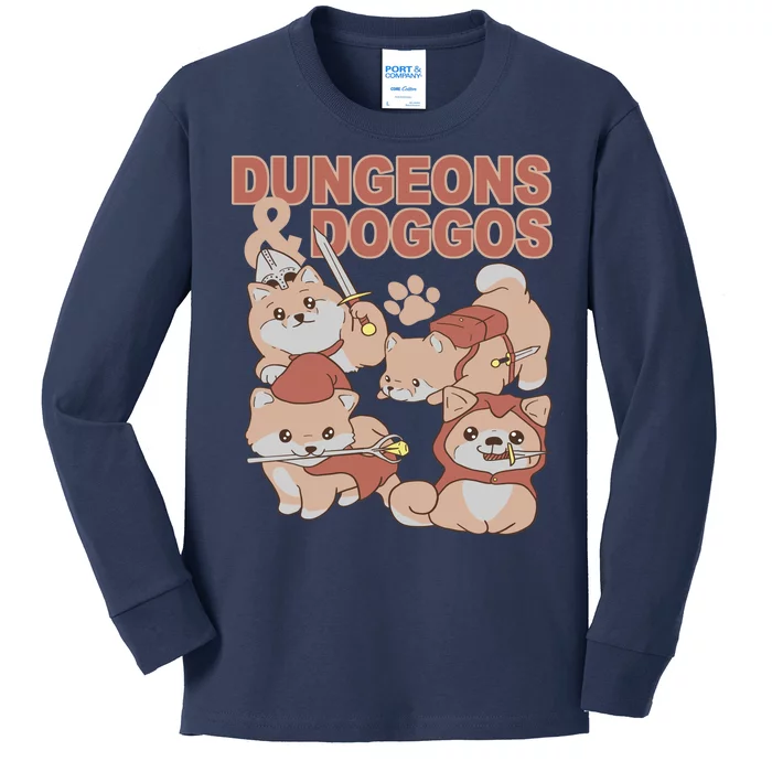 Dungeons & Doggos Cute Kids Long Sleeve Shirt