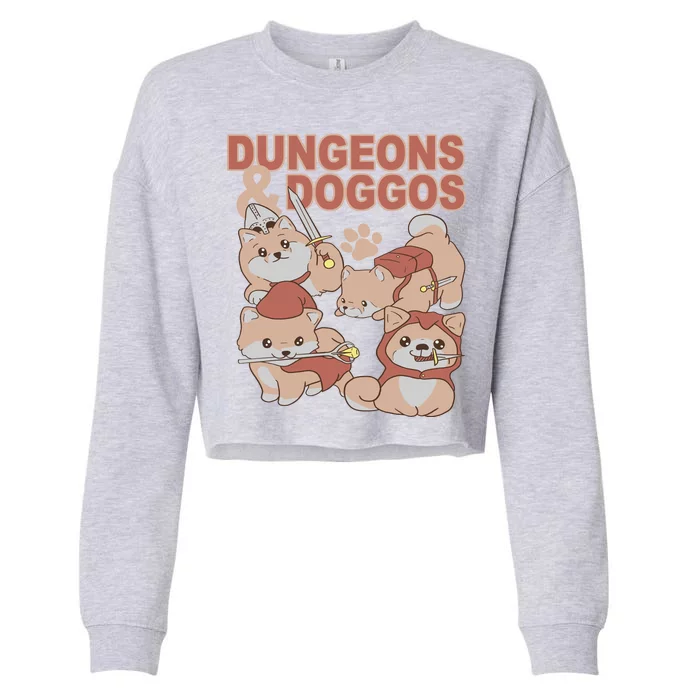 Dungeons & Doggos Cute Cropped Pullover Crew