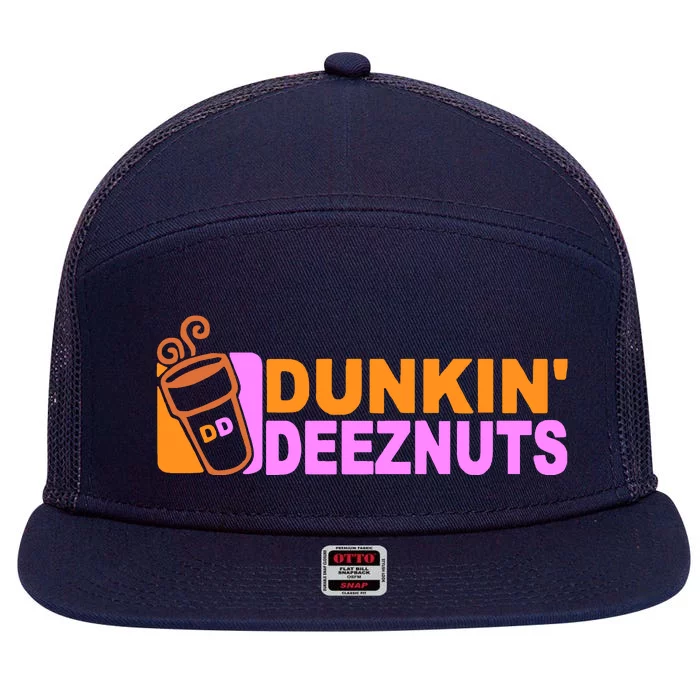 Dunkin Deeznuts 7 Panel Mesh Trucker Snapback Hat